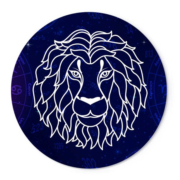 Capas Painel Redondo Tema Signo Leão Veste Fácil C/ Elástico