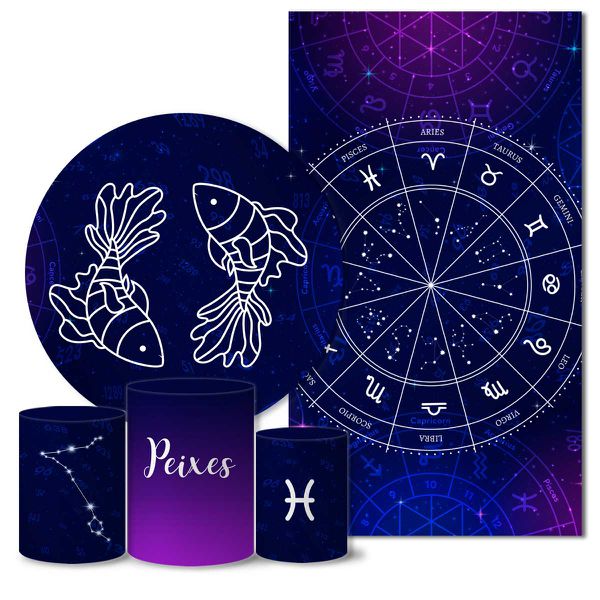 Trio Capas + Painéis Casado Tema Signo Peixes Veste Fácil