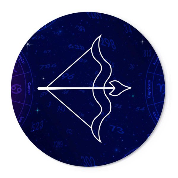 Capas Painel Redondo Tema Signo Sagitário Veste Fácil C/ Elástico