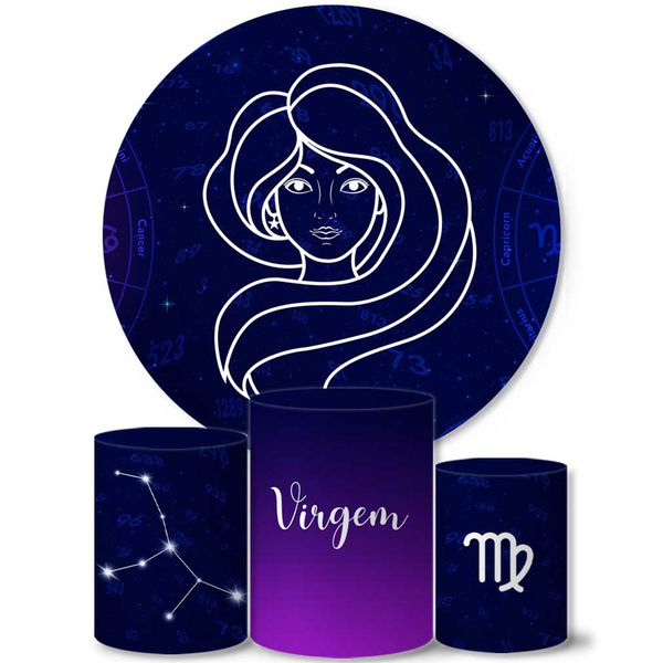 Trio Capas Cilindros + Painel Tema Signo Virgem Veste Fácil