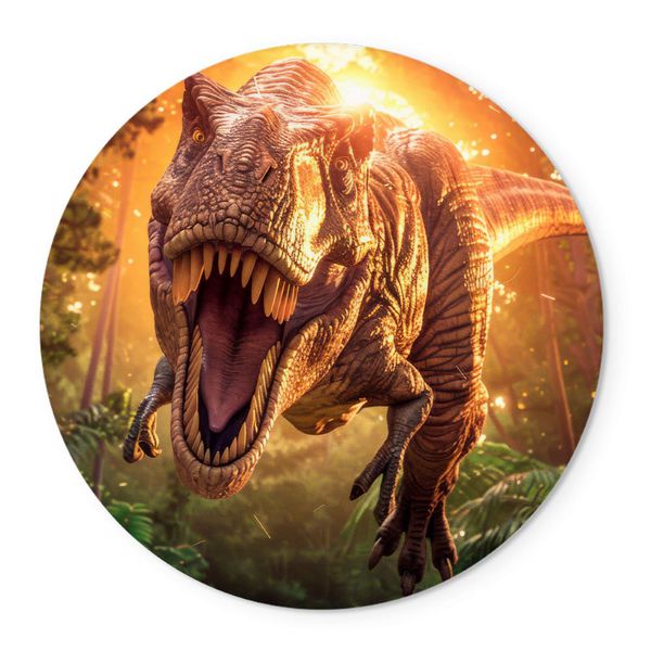 Painel Redondo Tema T-rex