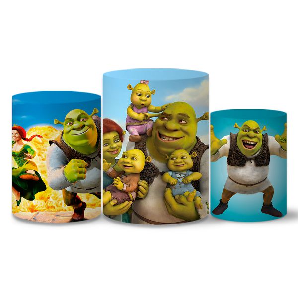 Trio Capas Cilindros Tema Shrek Veste Fácil C/ Elástico