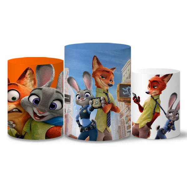 Trio Capas Cilindros Tema Zootopia Veste Fácil C/ Elastico