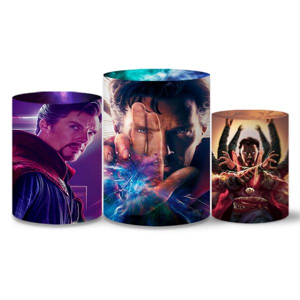 Trio Capas Cilindros Tema Doutor Estranho Veste Fácil C/ Elástico