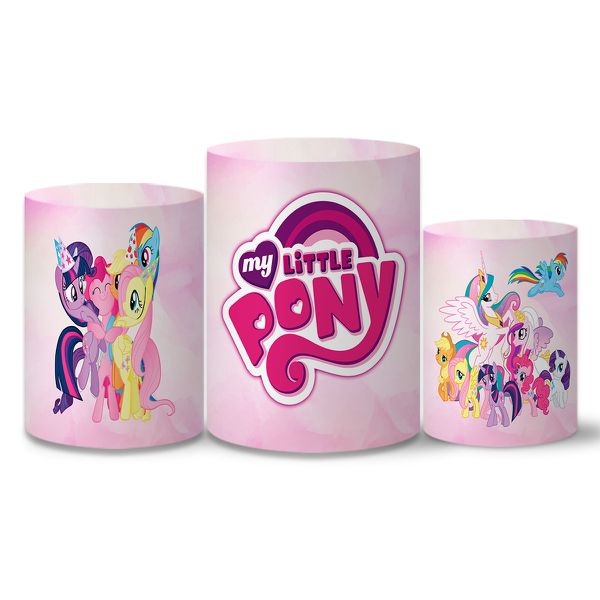 Trio Capas Cilindros Tema Little Pony 2 Veste Fácil C/ Elástico