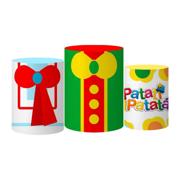 Trio Capas Cilindros Tema Parque Patati Patata Veste Fácil C/ Elástico