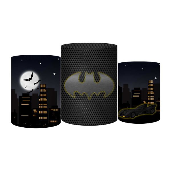 Trio Capas Cilindros Batman Noturno Veste Fácil C/ Elástico