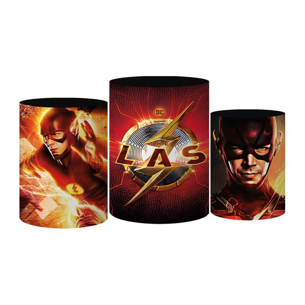 Trio Capas Cilindros Tema Flash Veste Fácil C/ Elástico