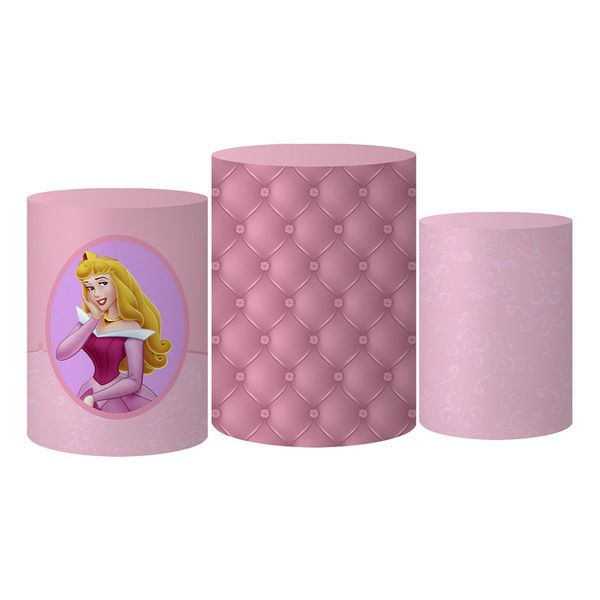 Trio Capas Cilindro Tema Bela Adormecida Veste Fácil C/ Elástico