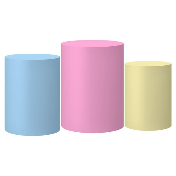 Trio Capas Cilindro Tema Bita Arco Íris Veste Fácil C/ Elástico