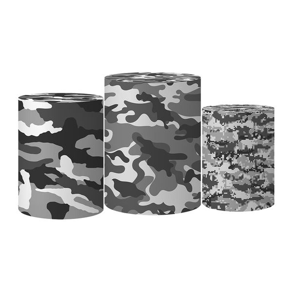 Trio Capas Cilindro Tema Camuflado Veste Fácil C/ Elástico