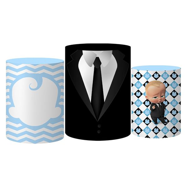 Trio Capas Cilindro Tema Poderoso Chefinho Veste Fácil C/ Elástico