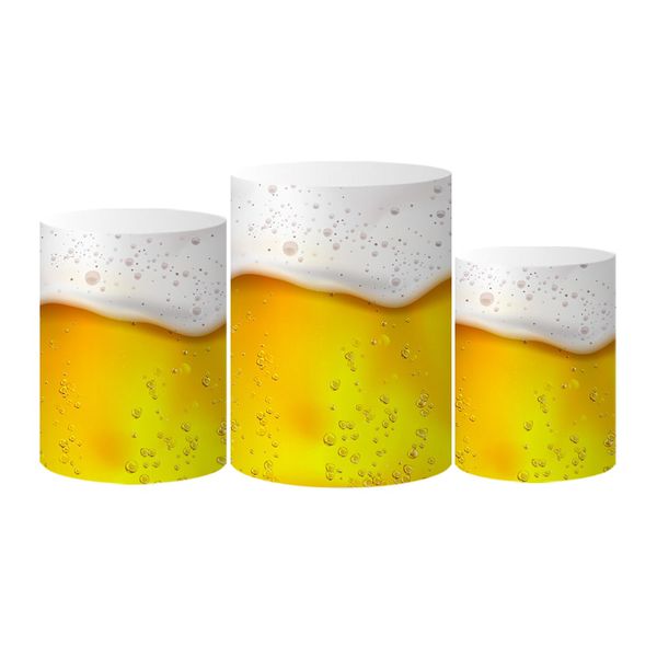 Trio Capas Cilindro Tema Cerveja Veste Fácil C/ Elástico