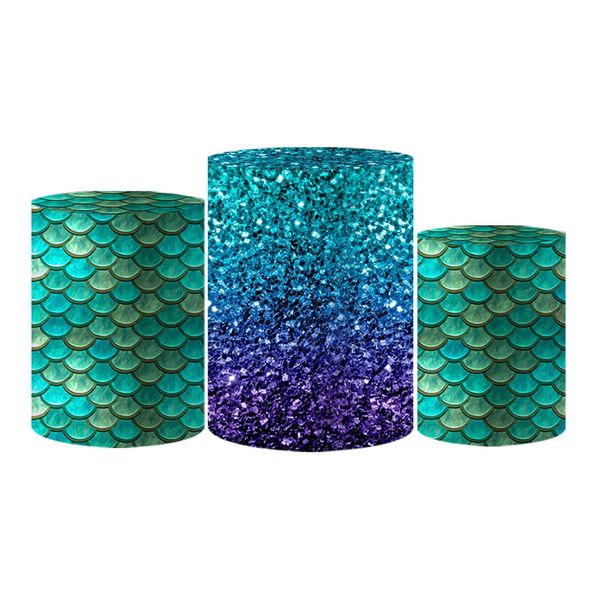 Trio Capas Cilindro Tema Pequena Sereia 04 Veste Fácil C/ Elástico