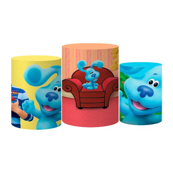 Trio Capas Cilindros Tema Pistas De Blue Veste Fácil C/ Elástico