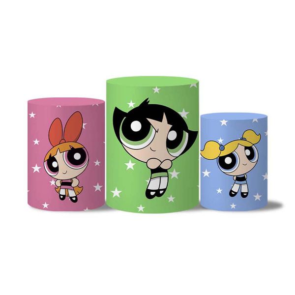 Trio Capas Cilindro Tema Super Poderosas Veste Fácil C/ Elástico