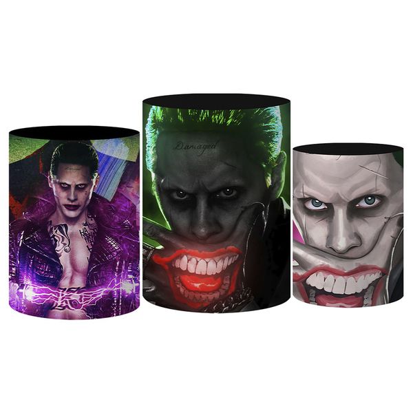 Trio Capas Cilindro Tema Coringa Veste Fácil C/ Elástico