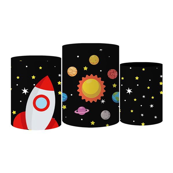 Trio Capas Cilindro Tema Astronauta Veste Fácil C/ Elástico