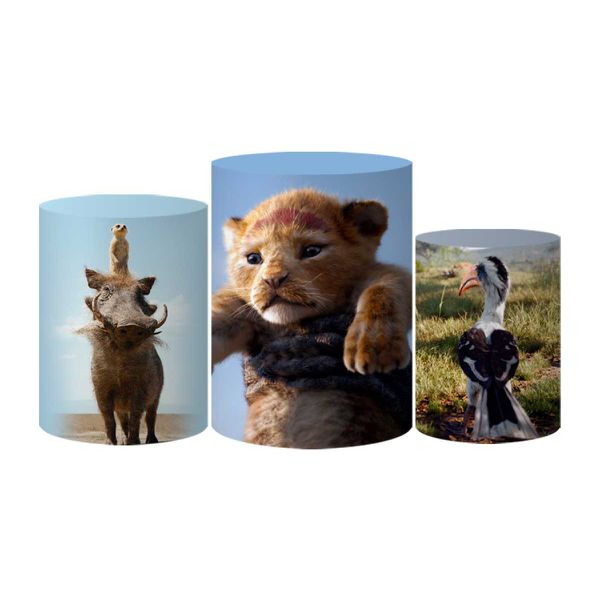 Trio Capas Cilindros Tema Rei Leão Live Action Veste Fácil C/ Elástico