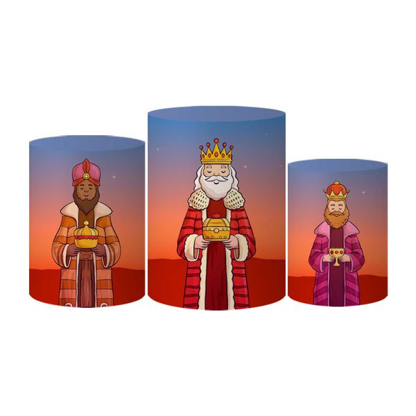 Trio Capas Cilindros Tema Natal Presépio 3 Veste Fácil C/ Elástico