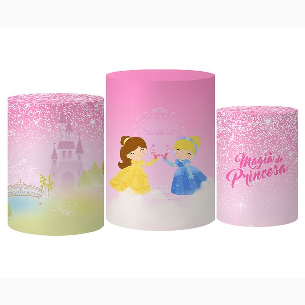 Trio Capas Cilindro Tema Princesas Cute Veste Fácil