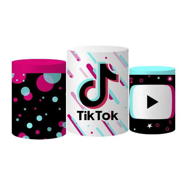 Trio Capas Cilindro Tema Tik Tok Veste Fácil C/ Elástico