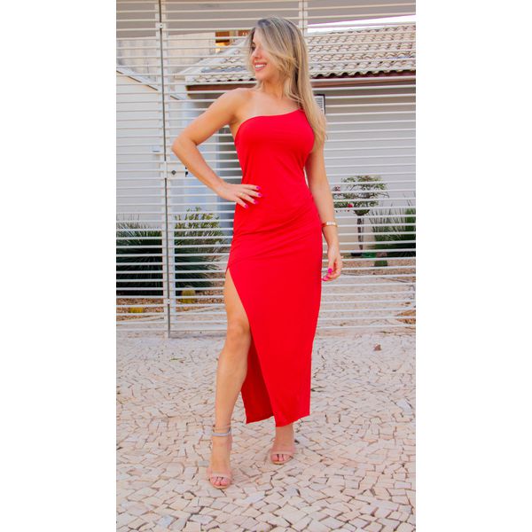 Vestido Midi Fluity Vermelho