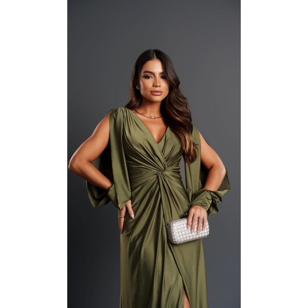 Vestido Ana Verde Oliva 