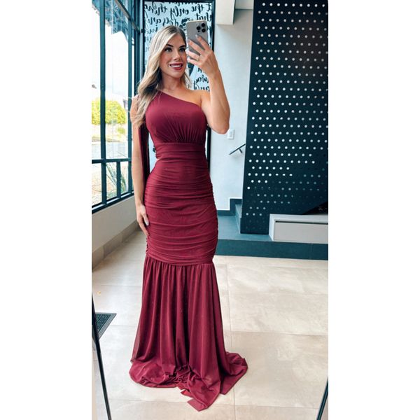 Vestido Lívia Marsala 