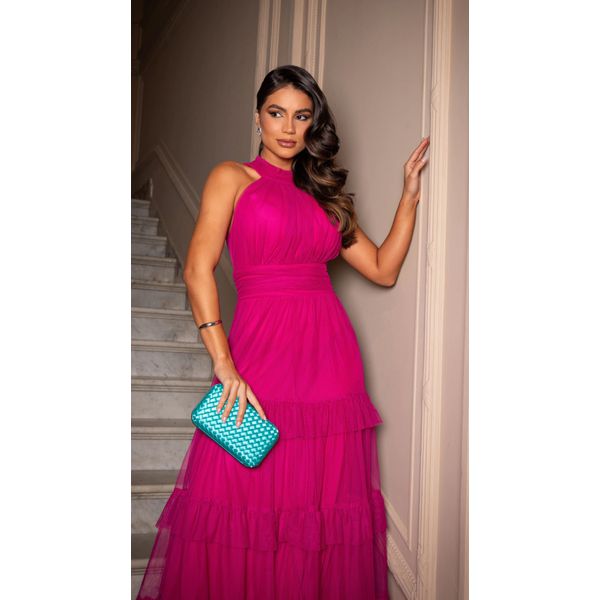 Vestido Brenda tule pink