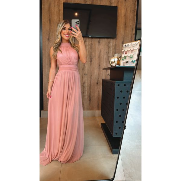 Vestido Romana Tule Rose
