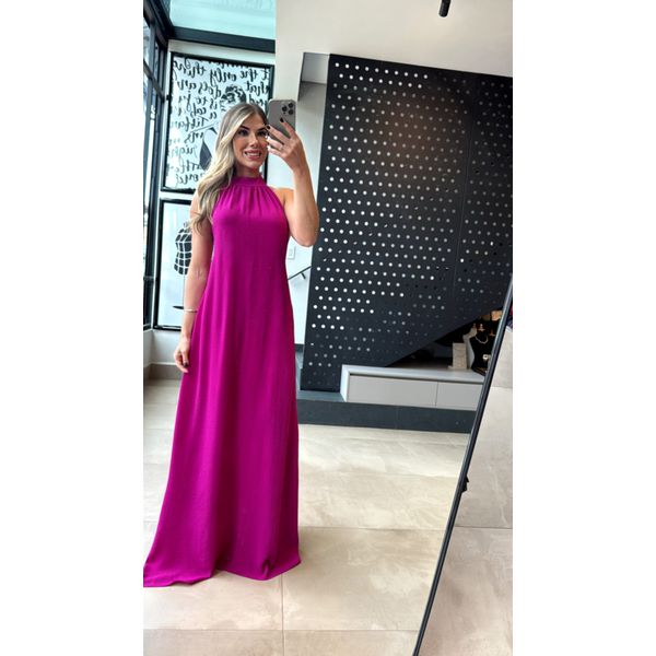 Vestido Mykonos Fúcsia 