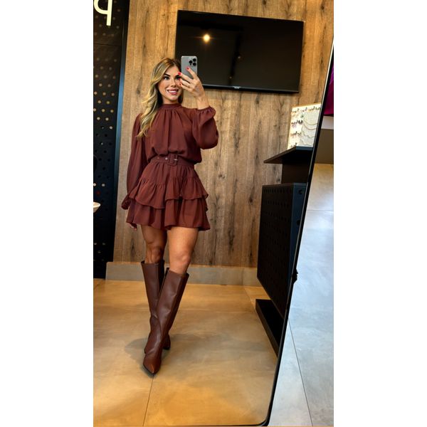 Vestido Mari Marrom