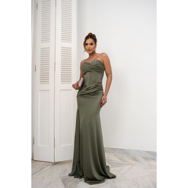 Vestido Leandra Verde Oliva