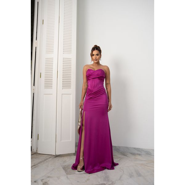 Vestido Leandra Fúcsia