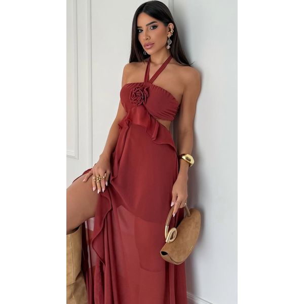 Vestido Sofia Terracota