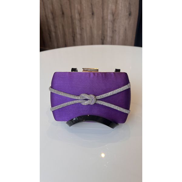 Clutch Cetim Roxa