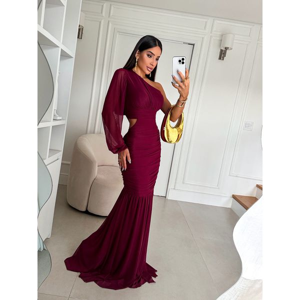 Vestido Lívia Marsala