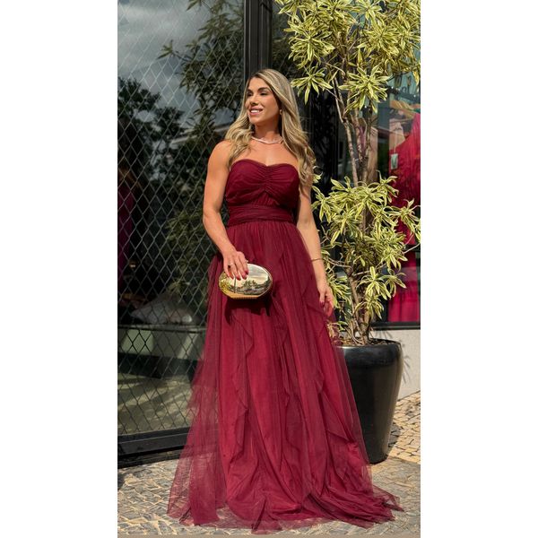 Vestido Isabel Marsala 