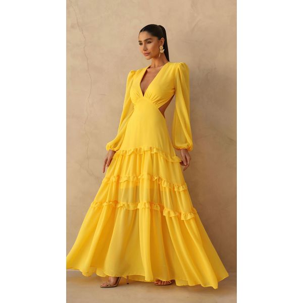Vestido Giovana Amarelo