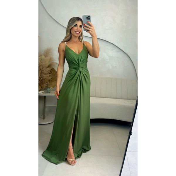 Vestido Fluity Alça Verde