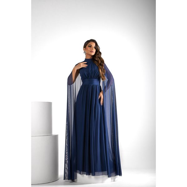 Vestido Romana Capa Azul Marinho 