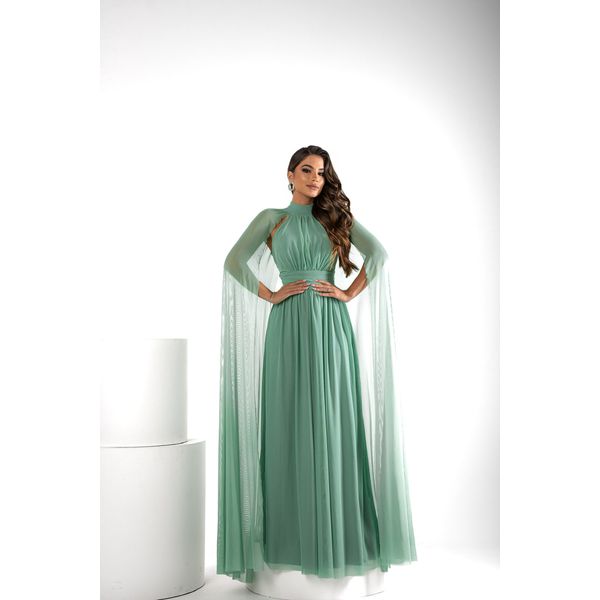 Vestido Romana Capa Verde Menta 