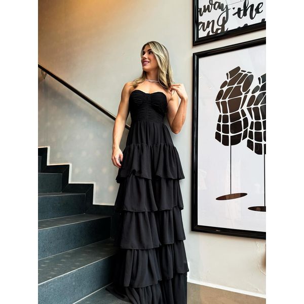 vestido Lorena preto