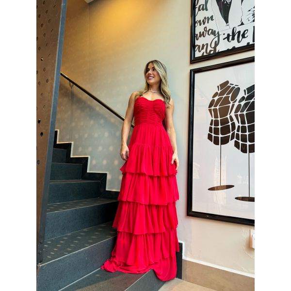 vestido Lorena vermelho