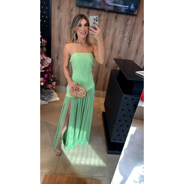 vestido Karina verde menta