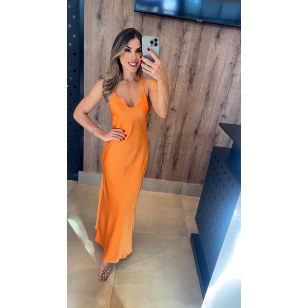 vestido maiara laranja