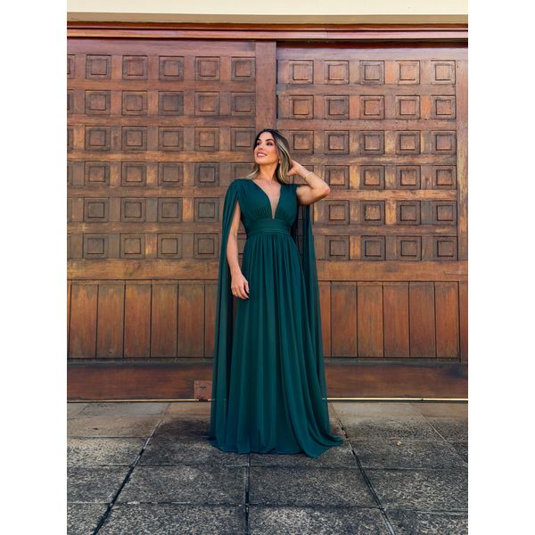 Vestido Pandora verde esmeralda 