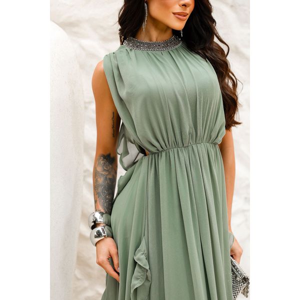 vestido Jorgina verde oliva