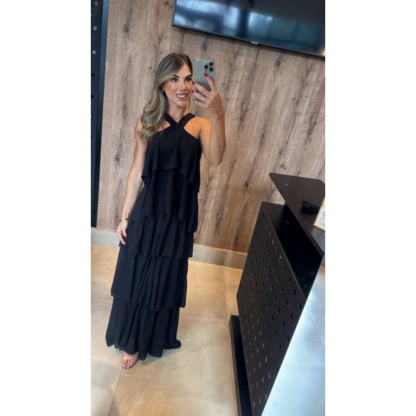 Vestido longo Luciene preto